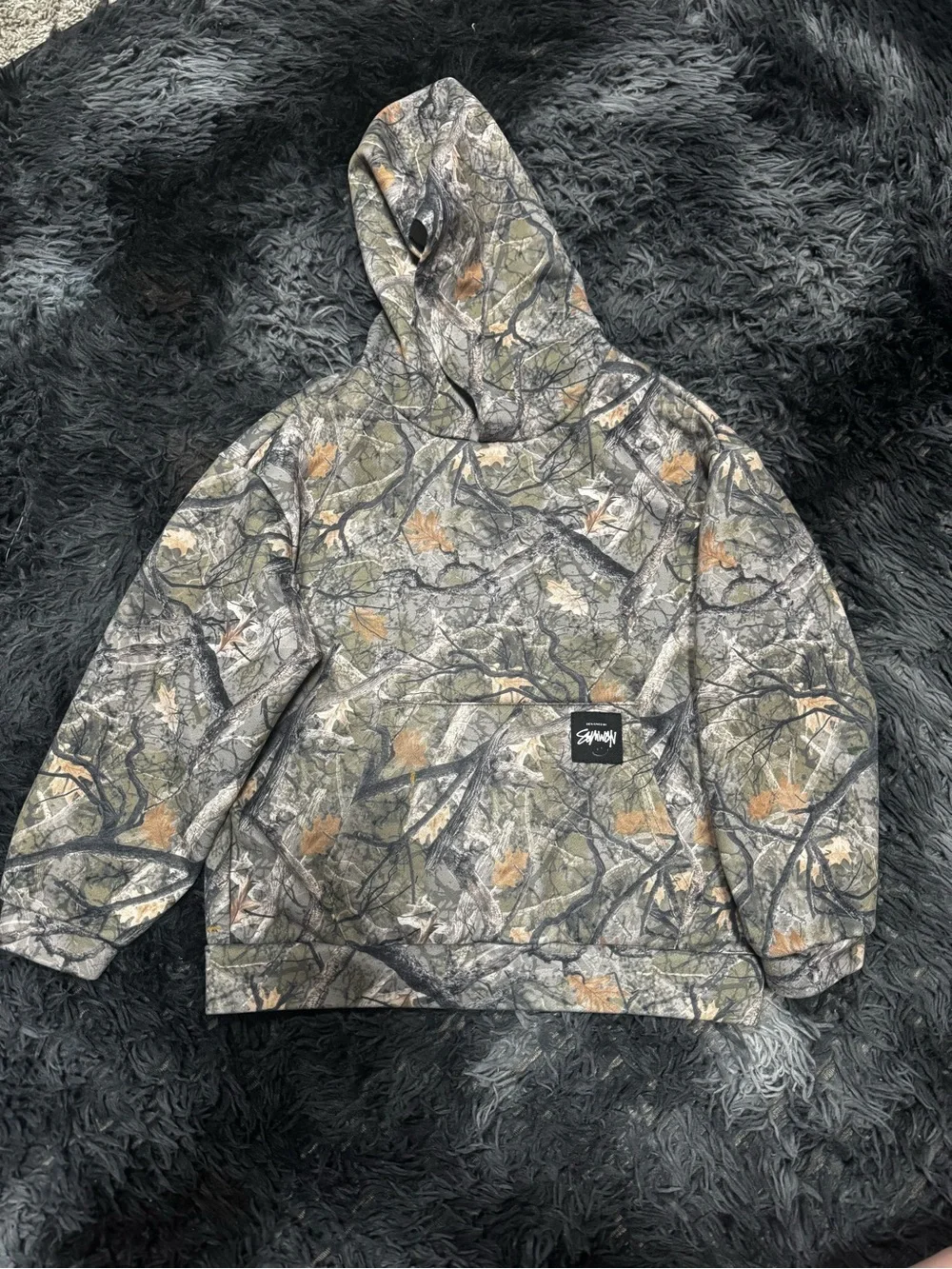 Kids Camo Hooded Jacket - Green